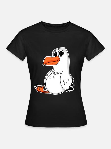 Möwe - Frauen T-Shirt - Schwarz