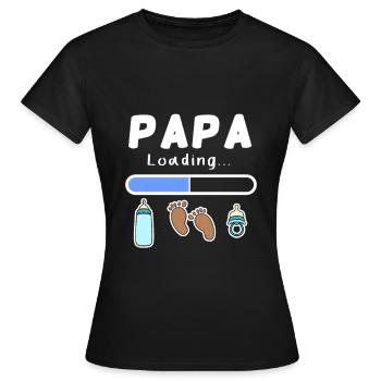 futur père - papa est chargé - T-shirt Femme - noir - Devant - AI Model Female 172 dark (172cm)