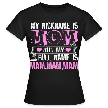 Maman - T-shirt Femme - noir - Devant - AI Model Female 172 dark (172cm)