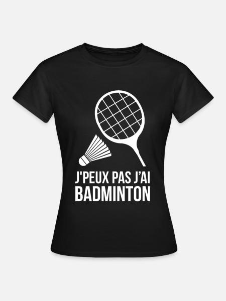 Badminton - Frauen T-Shirt - Schwarz
