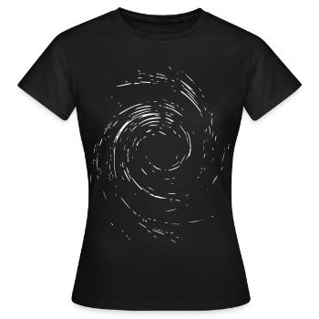 Abstrakter Strudel / Linie / weiß / Muster - Frauen T-Shirt - Schwarz - Vorne - AI Model Female 172 dark (172cm)