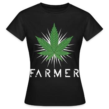 Hanf Farmer - Frauen T-Shirt - Schwarz - Vorne - AI Model Female 172 dark (172cm)
