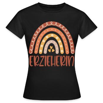 Kindergarten teacher Regenbogen - Women's T-Shirt - black - Front - AI Model Female 172 dark (172cm)