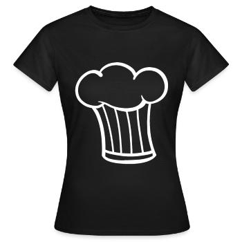 Kochmütze Hobbykoch Koch - Frauen T-Shirt - Schwarz - Vorne - AI Model Female 172 dark (172cm)