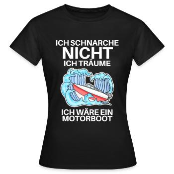Motorboot Boote Boot - Frauen T-Shirt - Schwarz - Vorne - AI Model Female 172 dark (172cm)