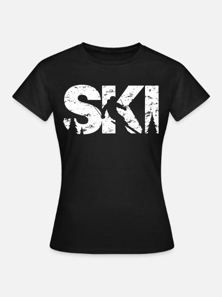 Ski - Frauen T-Shirt - Schwarz