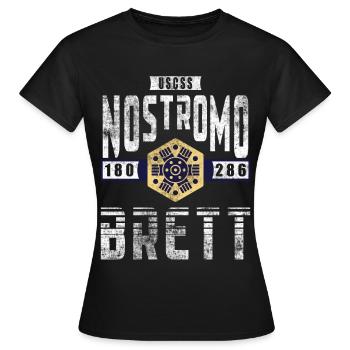 Alien Nostromo grade d'équipage Brett - T-shirt Femme - noir - Devant - AI Model Female 172 dark (172cm)