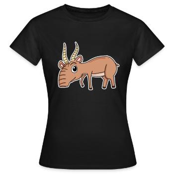 Antilope - T-shirt Femme - noir - Devant - AI Model Female 172 dark (172cm)