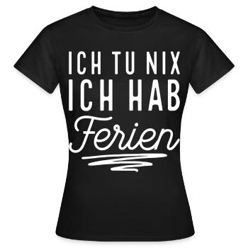 Ferien - Frauen T-Shirt - Schwarz - Vorne - AI Model Female 172 dark (172cm)