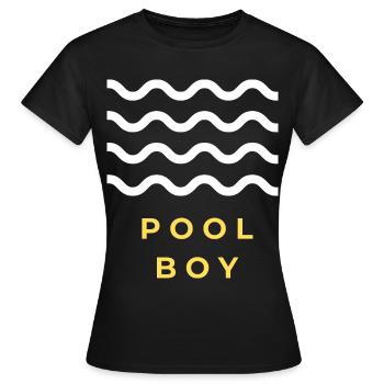 Cadeau de garçon de piscine - T-shirt Femme - noir - Devant - AI Model Female 172 dark (172cm)