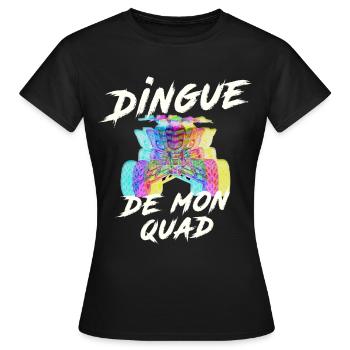 Quad: Crazy quad T-shirt, multi-coloured quad - Women's T-Shirt - black - Front - AI Model Female 172 dark (172cm)