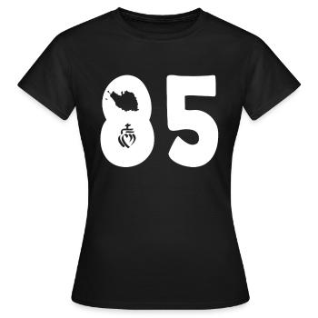 85 departement vendee - T-shirt Femme - noir - Devant - AI Model Female 172 dark (172cm)