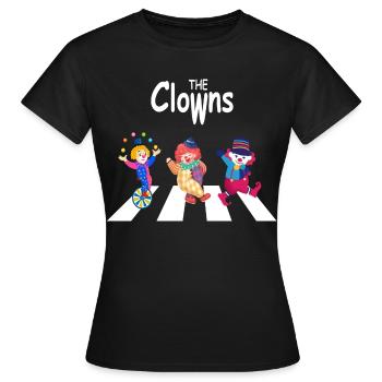 Les clowns - T-shirt Femme - noir - Devant - AI Model Female 172 dark (172cm)