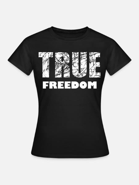 Freiheit und Frieden - Frauen T-Shirt - Schwarz