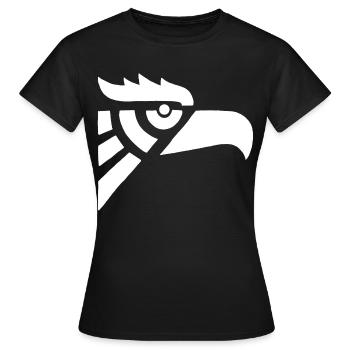 Tête d'aigle blanc aztèque - T-shirt Femme - noir - Devant - AI Model Female 172 dark (172cm)