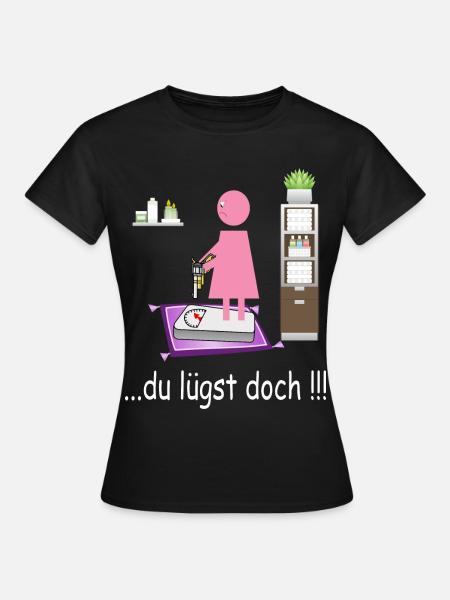 Lustiges Badezimmer Bild - Frauen T-Shirt - Schwarz