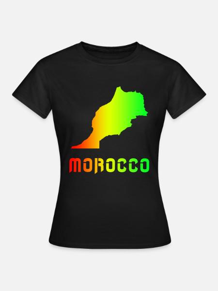 Maroc Arc-en-ciel Plan design / cadeau - T-shirt Femme - noir
