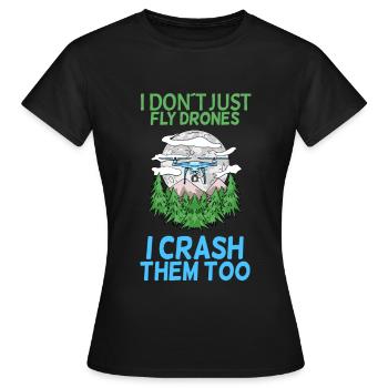 Drone - T-shirt Femme - noir - Devant - AI Model Female 172 dark (172cm)
