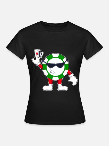 Poker Pokerchips Pokerkarten - Frauen T-Shirt - Schwarz