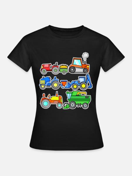 Landmaschinen Landmaschine Bauernhof Fahrzeuge - Frauen T-Shirt - Schwarz