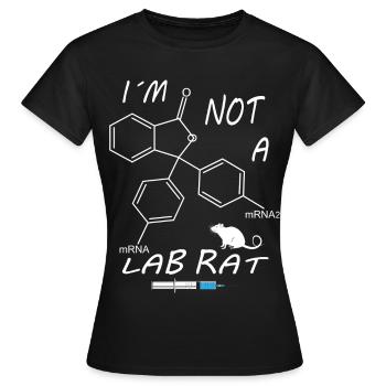 Ich bin keine Labor Ratte - Frauen T-Shirt - Schwarz - Vorne - AI Model Female 172 dark (172cm)