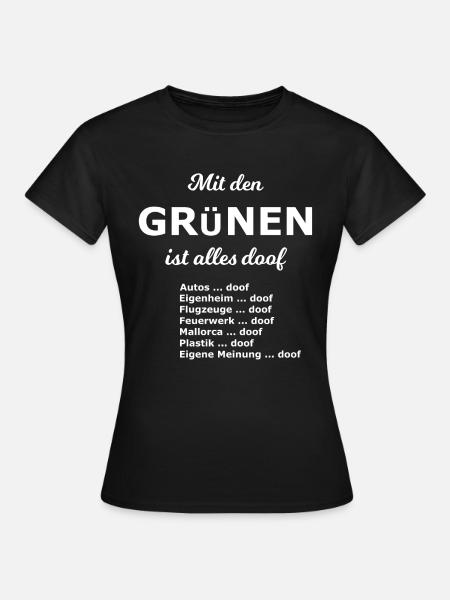 Doofe Partei - Frauen T-Shirt - Schwarz