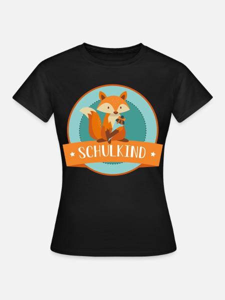 Schulkind - schlauer Fuchs - Schulbeginn - Frauen T-Shirt - Schwarz