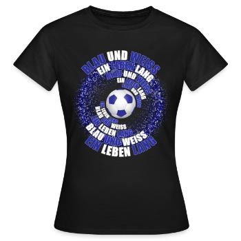 Blau und Weiss ein Leben lang - Frauen T-Shirt - Schwarz - Vorne - AI Model Female 172 dark (172cm)