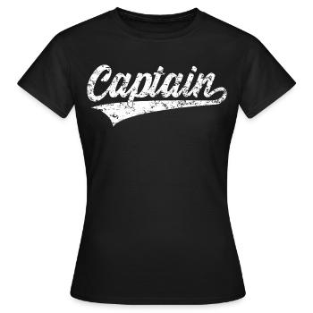 Capitaine capitaine - T-shirt Femme - noir - Devant - AI Model Female 172 dark (172cm)
