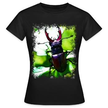 Les scarabées - T-shirt Femme - noir - Devant - AI Model Female 172 dark (172cm)