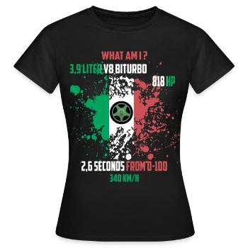 Pilote de course - T-shirt Femme - noir - Devant - AI Model Female 172 dark (172cm)