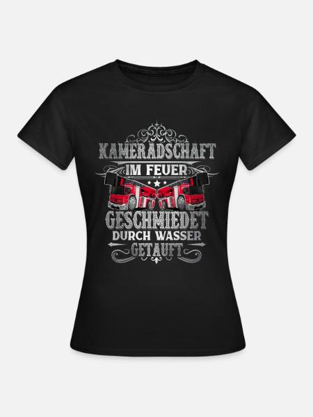Feuerwehrmann Feuerwehr - Frauen T-Shirt - Schwarz