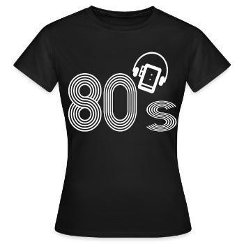 Die 80er Jahre - Frauen T-Shirt - Schwarz - Vorne - AI Model Female 172 dark (172cm)