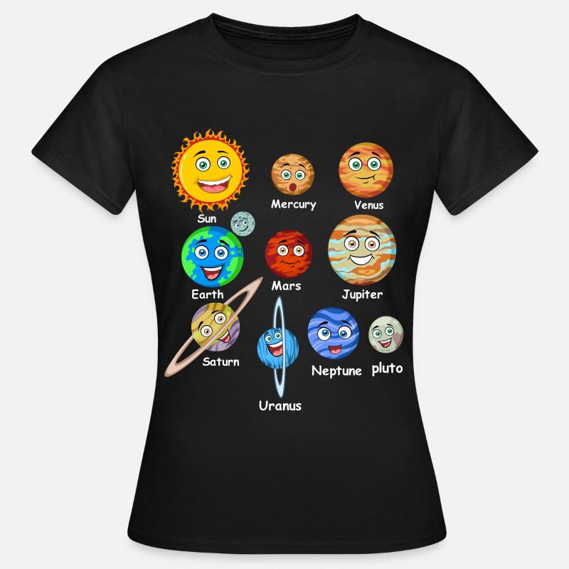 Solar system planets - Women's T-Shirt - black
