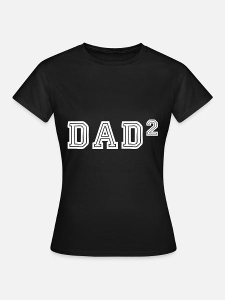 Papa 2 Vater von zwei Kindern Vatertag - Frauen T-Shirt - Schwarz