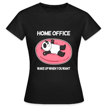 Home Office - Frauen T-Shirt - Schwarz - Vorne - AI Model Female 172 dark (172cm)