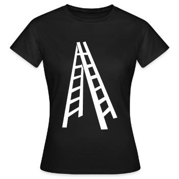 Échelle - T-shirt Femme - noir - Devant - AI Model Female 172 dark (172cm)