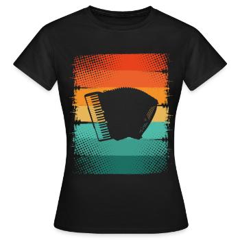 Akkordeon - Frauen T-Shirt - Schwarz - Vorne - AI Model Female 172 dark (172cm)