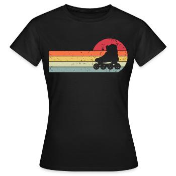 Patins en ligne - T-shirt Femme - noir - Devant - AI Model Female 172 dark (172cm)