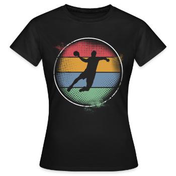 Handball - T-shirt Femme - noir - Devant - AI Model Female 172 dark (172cm)