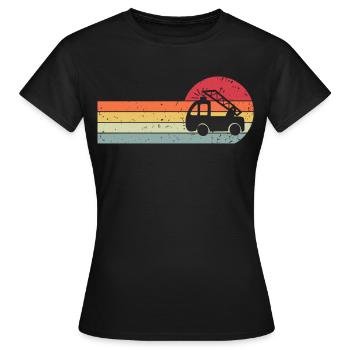 Camion de pompiers camions de pompiers - T-shirt Femme - noir - Devant - AI Model Female 172 dark (172cm)