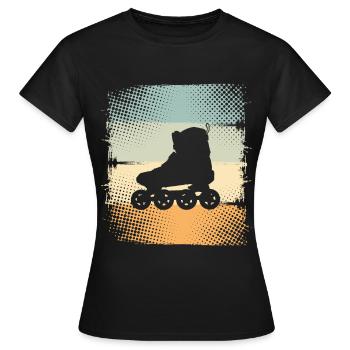 Inline Skates - Women's T-Shirt - black - Front - AI Model Female 172 dark (172cm)