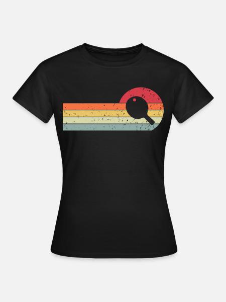 Tischtennis - Frauen T-Shirt - Schwarz