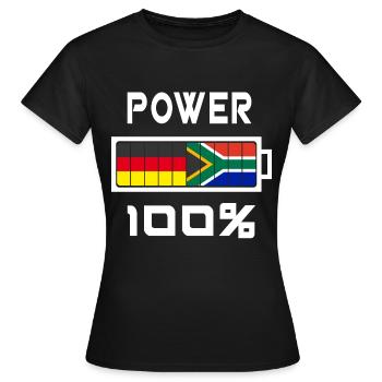 L’Allemagne et l’Afrique du Sud Power 100% - T-shirt Femme - noir - Devant - AI Model Female 172 dark (172cm)