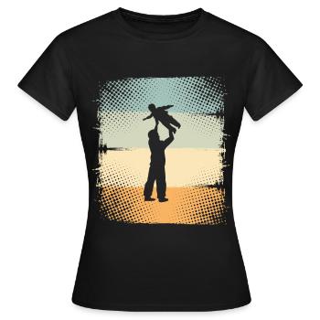 Father and Son - Women's T-Shirt - black - Front - AI Model Female 172 dark (172cm)