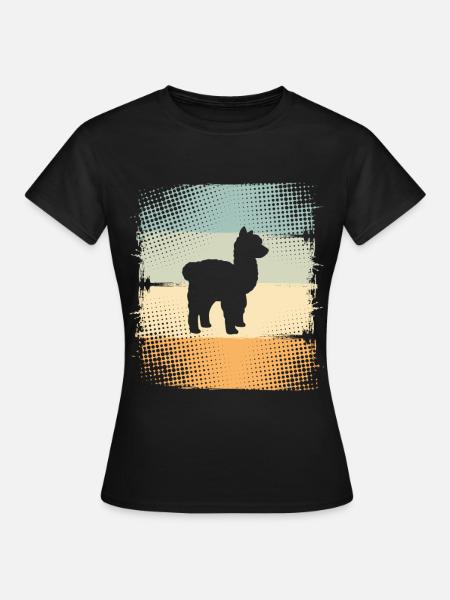 Alpaka - Frauen T-Shirt - Schwarz