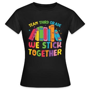 Équipe de troisième année Retour à l’école - T-shirt Femme - noir - Devant - AI Model Female 172 dark (172cm)