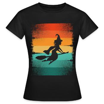 Sorcière - T-shirt Femme - noir - Devant - AI Model Female 172 dark (172cm)