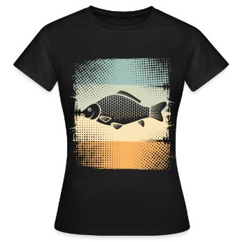 Karpfen - Frauen T-Shirt - Schwarz - Vorne - AI Model Female 172 dark (172cm)