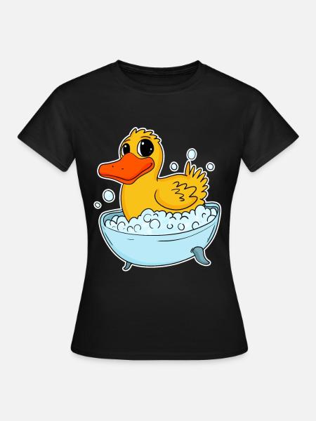 Badeente Ente Baden Kinder Kleinkind - Frauen T-Shirt - Schwarz